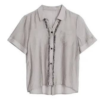 

2020 Women Short Sleeve Shirtmint yellow Top Garment