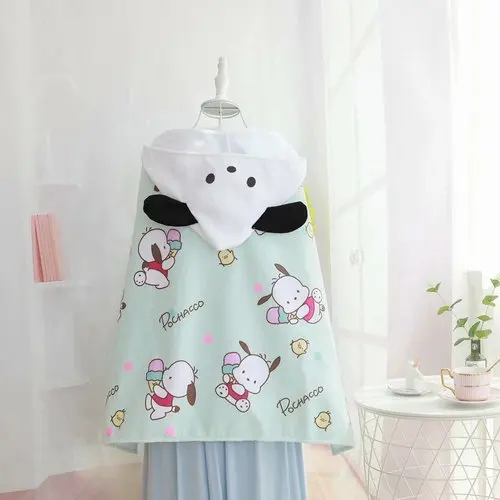 5 Мультфильм Sanrio, Hello Kitty с рисунками из мультфильма «My Melody Cinnamoroll PomPurin маленький Две звезды детское махровое полотенце халат пляжный халат Одеяло - Цвет: 5