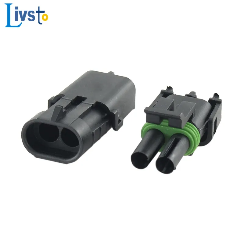 10 Sets 2 Pin Way GM Injector Socket Waterproof Automobile Cable