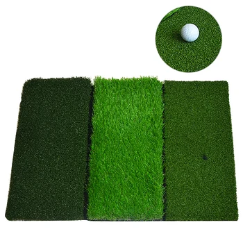 

3 In 1 61*43cm Golf Practice Mat Foldable Artificial Lawn Nylon Grass Rubber Tee Backyard Golf Hitting Mat Durable Training Pad