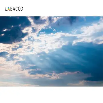 

Laeacco Blue Sky Clouds Dreamy Sunlight Portrait Photography Backgrounds Customize Photographic Backdrops For Home Photo Studio
