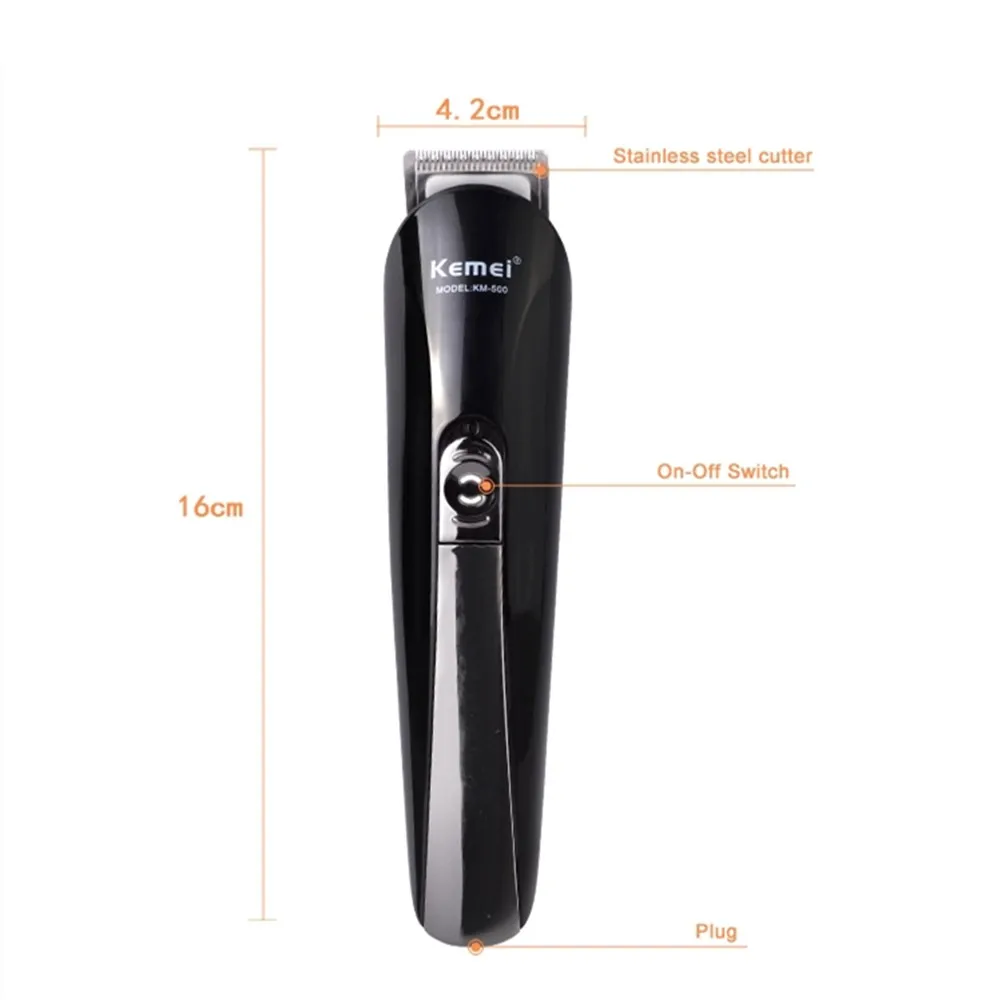  Kemei KM-600 6 in 1 Professional Hair Trimmer Titanium Hair Clipper Electric Shaver Beard For Men C