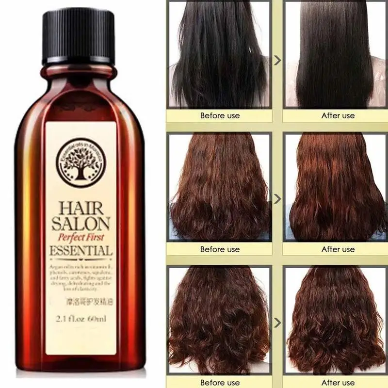 Morocco Argan Nut Hair Care Essential Oil Nourish Scalp Repair Dry Damage Hair Treatment Glycerol Hairdressing Oil 60ml