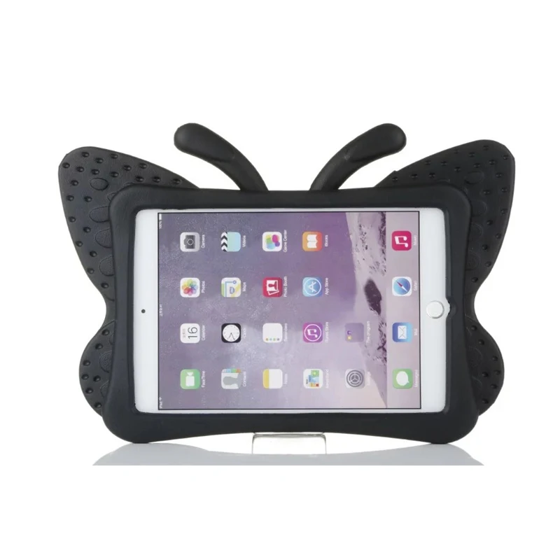 GUKEEDIANZI KRS планшет EVA бабочка чехол для Samsung Galaxy Tab 3 Lite SM T110 T111 SM-T110 SM-T111 SM-T115 подставка для детей чехол - Цвет: hei