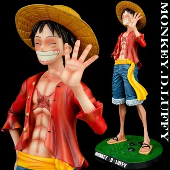 

One Piece Monkey D Luffy Anime Figures PVC Statue Toys Model Hat Smile Luffy 1/4 Action Figurals Brinquedos Usopp Nami Juguetes