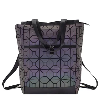 

Luminous Drawstring Female Daily Backpack Geometry Backpacks Folding School Bags For Teenage Girls Mochila Bao Women Backpack