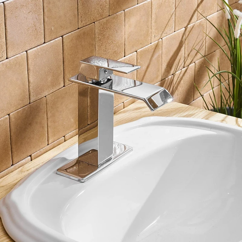 

Waterfall Hot and Cold Water Faucet Sink Sink Vanity Countertop Bathroom Faucet