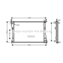 Радиатор Охлаждения Двигателя Ava Fda2325 Ava арт. FDA2325