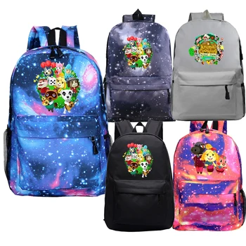 

Animal Crossing Backpack Daily Laptop Bag Isabelle Teenager Schoolbag Boys Girls Rucksack Tom Nook Mochila Men Women Travel Bag