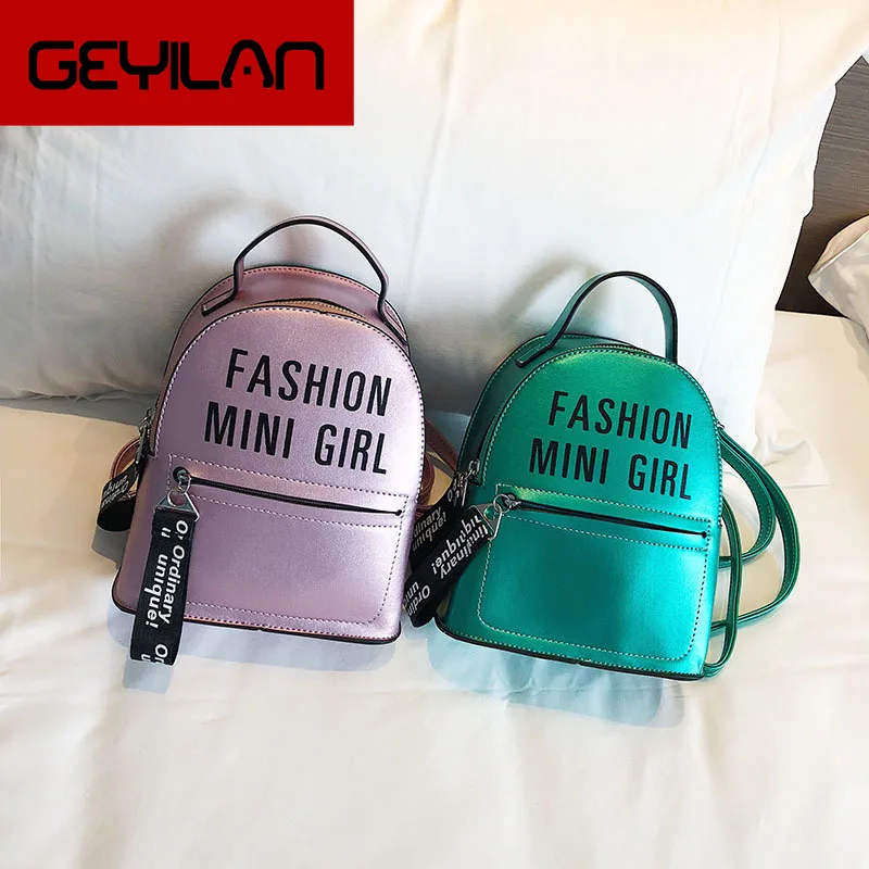 

2019 Tide Season Letter Both Shoulders Package Woman Travel Small Backpack