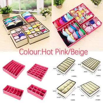 

Organizer Closet Underwear Storage Box Drawer Divide by for Underwear, Bras, Socks, Ties, Handkerchiefs organizador #2N08
