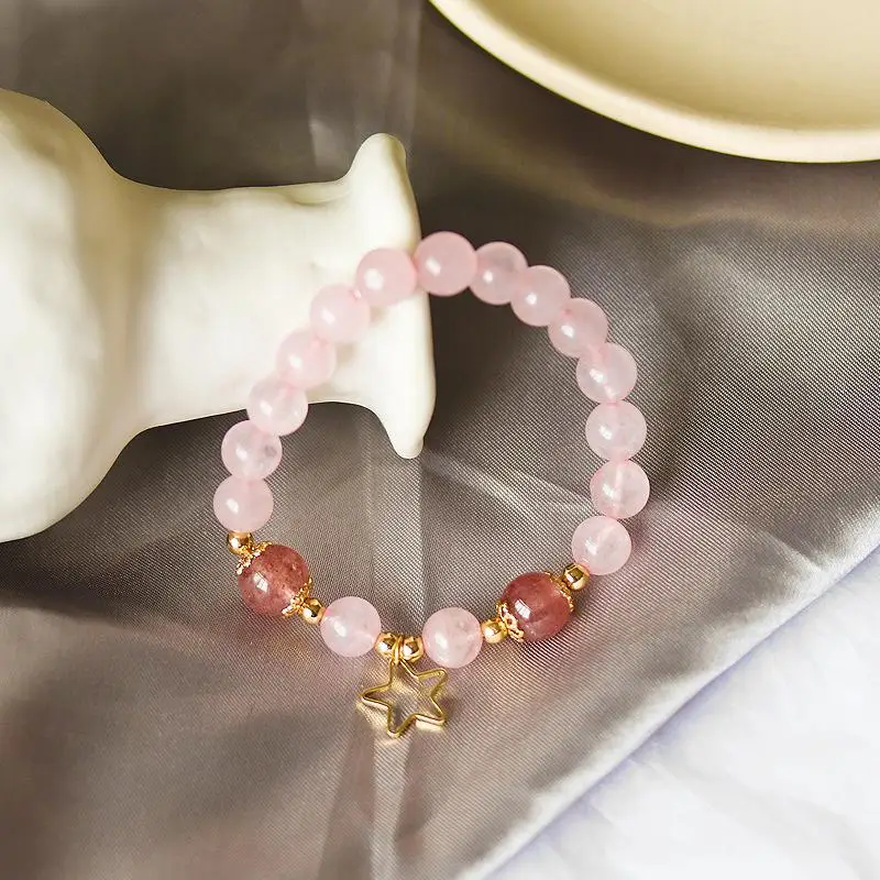 Handmade Natural Stone Lotus Ohm Buddha Beads Bracelet Pink Zebra Stone Lotus Charm Bracelet for Women Men Yoga Jewelry Gifts (4)