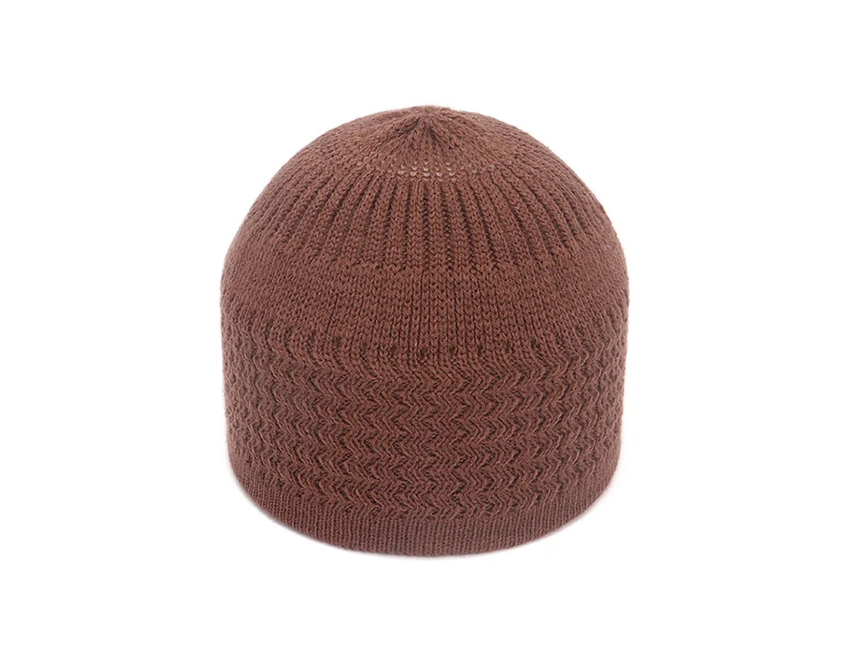 2021 New Pencil Cap Otton Skull Cap Beanie Kufi with Checkered-Knit Pattern in Solid Colors for Everyday Wear 