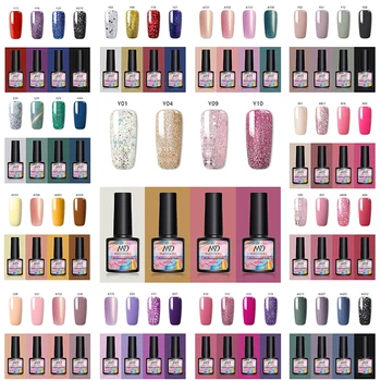 

2/4Pcs Set 8ml Colorful Nail Gel Polish Set Semi Permanent Soak Off Base Top Coat For Manicured Hybrid Varnishe Nail Art