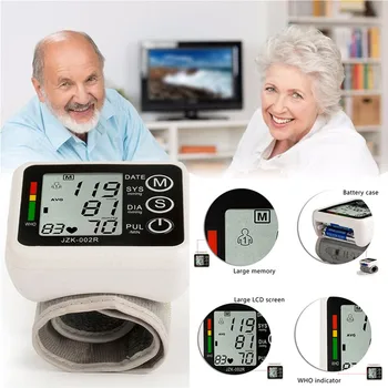 

Automatic Blood Pressure Monitor Digital Wrist Meter Intelligent Sphgmomanometer Blood Pressure Cuff Monitor