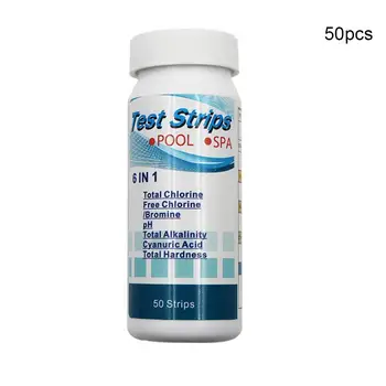 

6-In-1 Zwembad PH Test Card Chloor Resterende PH Waarde Strip Alkaliteit cleaner PH Accessoires Test Tester Hardheid Zwemba