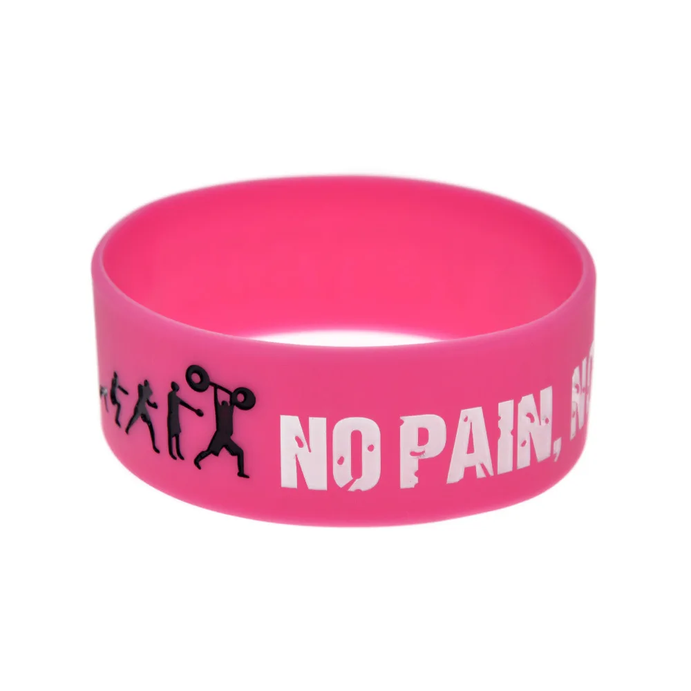 New Design Punk Everybody Fit NO PAIN NO GAIN Silicone Bracelet Men Fashion Outdoor Basketball Wristband Friendship Gift fashion bracelet fashion jewelry silicone bracelet
