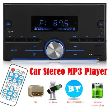 

2 DIN Car Stereo MP3 Player Environmental Protection and Durability Bluetooth USB AUX-in FM Radio Receiver Head Unit