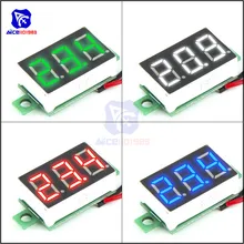 Высокая точность 0,3" 2-проводной Мини вольтметр постоянного тока 4,7-32 в пост красный/синий/зеленый/желтый 3 Бит светодиодный цифровая трубка Панель Напряжение метр