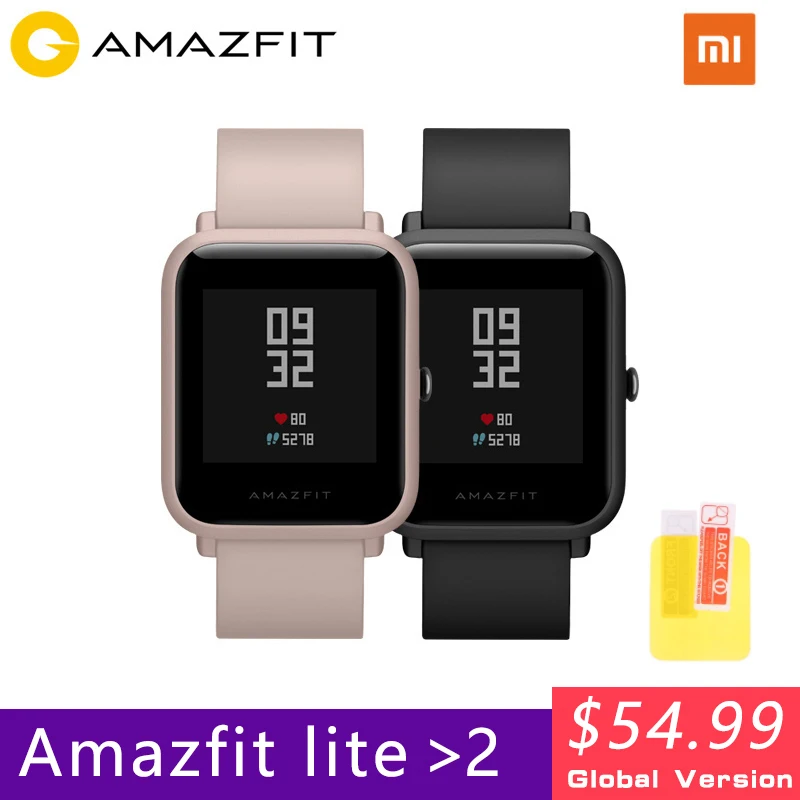 Huami xiaomi Amazfit Bip Lite умные часы 30 м Водонепроницаемые умные часы 2 устройства для поиска звуковой сигнал пульсометр 45 дней батарея