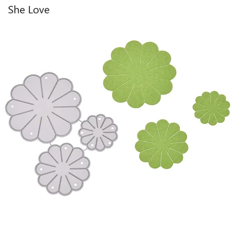 Small Flower Metal Cutting Dies For Scrapbooking Paper Photo Diy Making Card Plant Template Dies