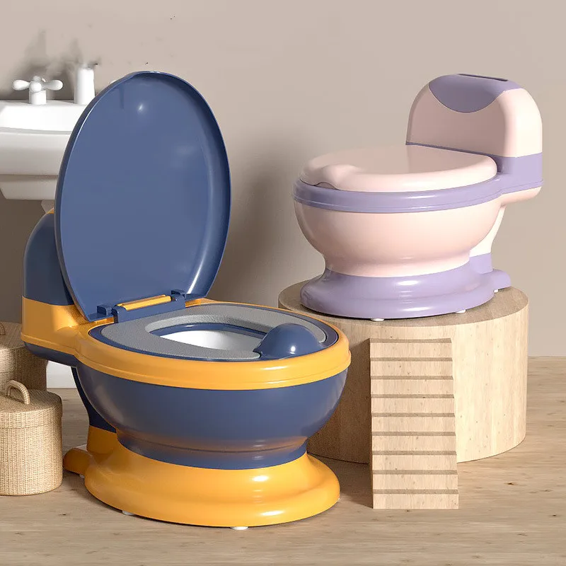 Children's Simulation Toilet Delicate Imitation Adult Special Potty Washable High Backrest Spine Protection Toddler - Цена: 2 757,32 - 2 902,44 руб.