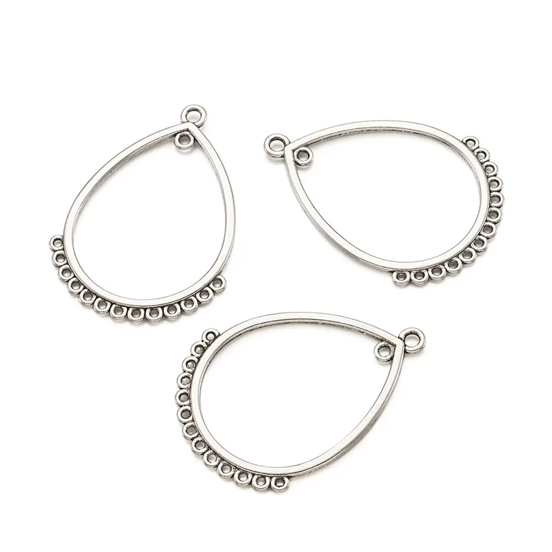 

10pcs/set Tibetan Style Drop Shape Alloy Connector Charms Chandelier Components for Jewelry Making DIY Bracelet Earring Findings