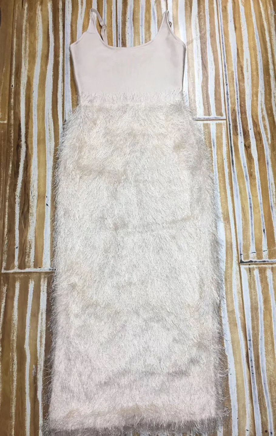Вискозное Бандажное платье Vestidos сексуальное с круглым вырезом бежевое перо вечернее платье для клуба; Vestidos