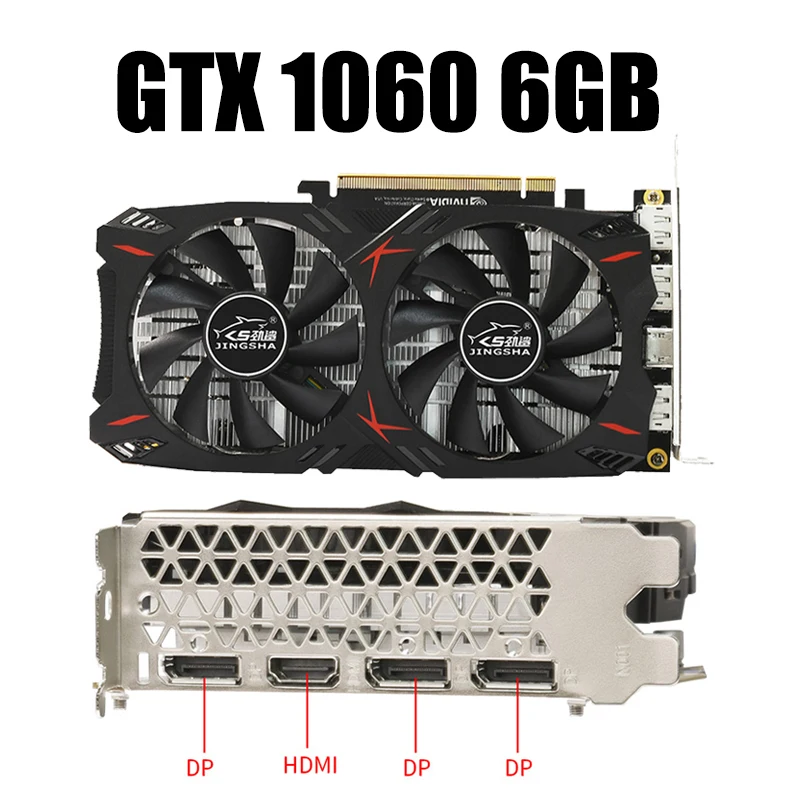 Graphics Card  GTX1060 6GB 192Bit GDDR5 GPU Video Card  PCI-E3.0 For nVIDIA Gefore Games Stronger than 964 1050Ti Support Mining best graphics card for gaming pc Graphics Cards