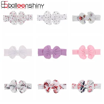 

Balleenshiny Cartoon Print Rabbit Ears Baby Headband Cotton Kids Girls Hair Accessories Children Hairband Christmas Gifts Turban