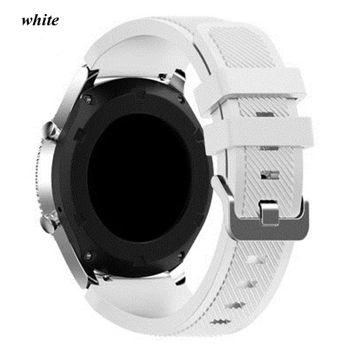 white Gear S3 22 мм для samsung gear Galaxy watch band 46 мм Frontier/классический силикон ремешок наручный Браслет samsung gear S3 ремешок для часов - Band Color: white