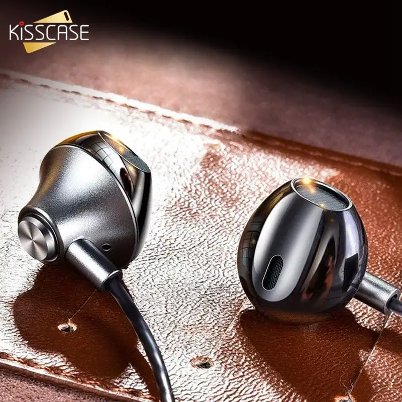 KISSCASE проводные наушники для телефона iPhone Xiaomi mi samsung huawei гарнитура наушники-вкладыши с mi c вкладыши