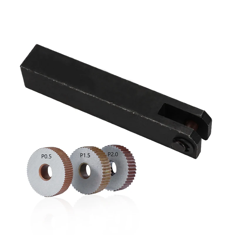 7pcs Straight Knurling Cutter Tool Straight Linear Knurling Wheel 0.5 1.5 2.0mm Single Wheel Knife Holder Cutter Set