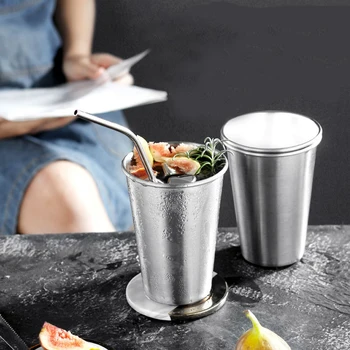

Stainless steel beer mug coffee milk juice wine mug outdoor mouthwash cup office teacup kitchen children's beverage cup durable