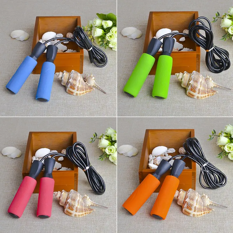Скорость Скакалка против скольжения Скакалка упражнения для снижения веса веревка с утолщенной пеной ручкой высокого качества