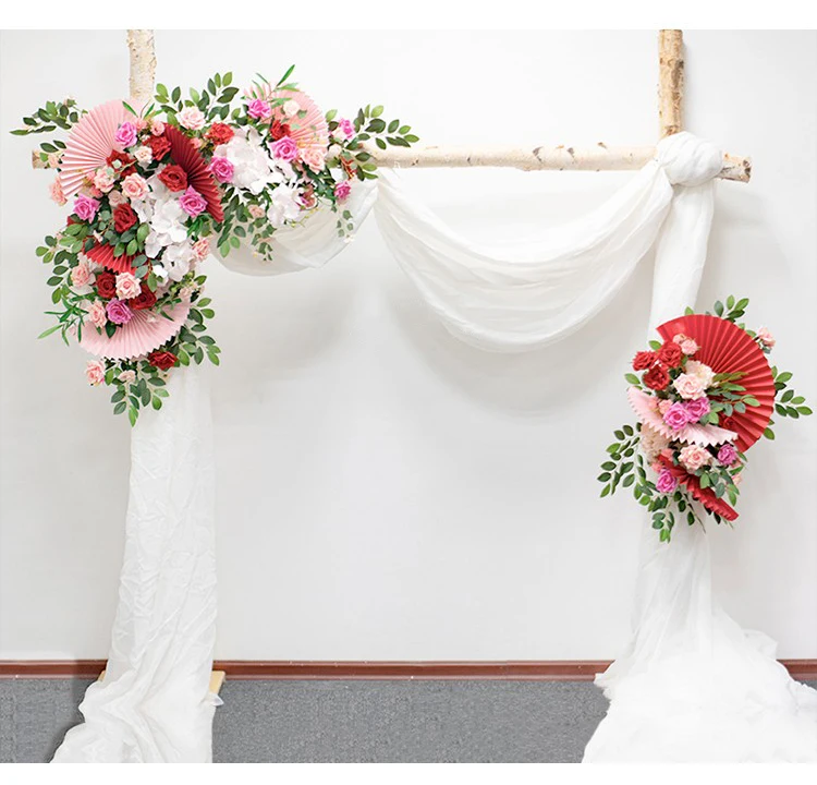 JAROWN Creative Origami Silk Flower Arch Floral Wedding Decoration Set Event Stage Background Layout Wedding Simulation Flower Decorscion Hogar (14)