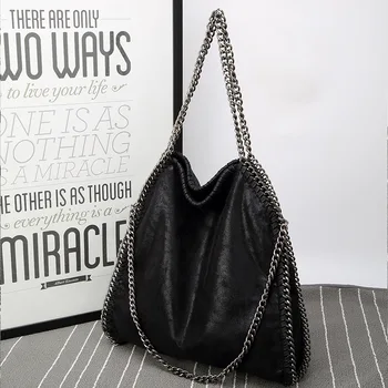 

Foldable Three Chain Large Shoulder Work Bags for Women 2020 Tote Messenger Bag Lady Luxury Handbags