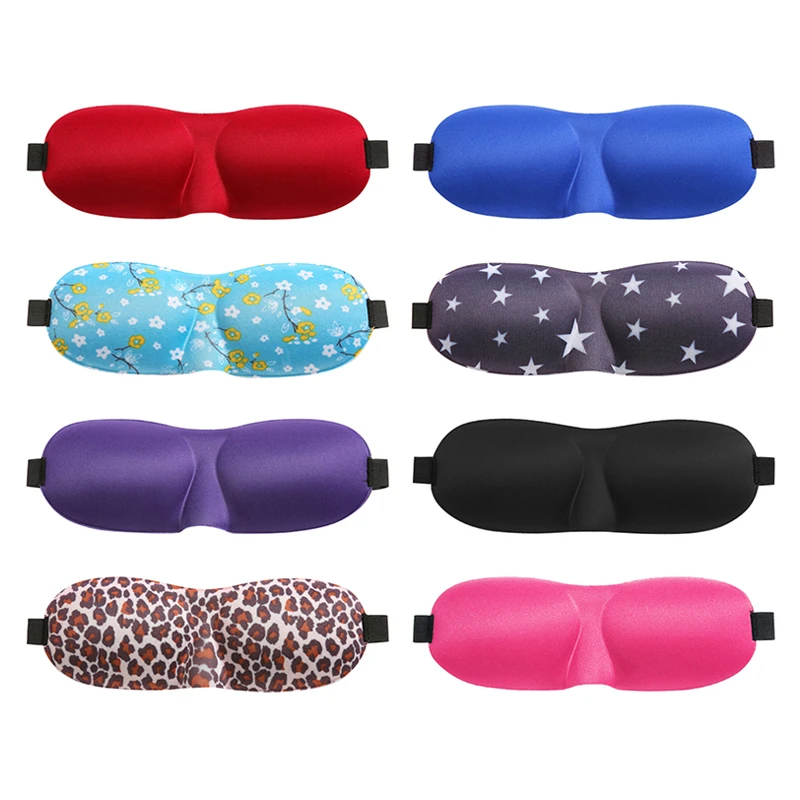 1pc 3d Eye Sleep Mask Silk Sleep Rest Eye Patch Shade Eye Cover Travel Relax Aid Blindfolds