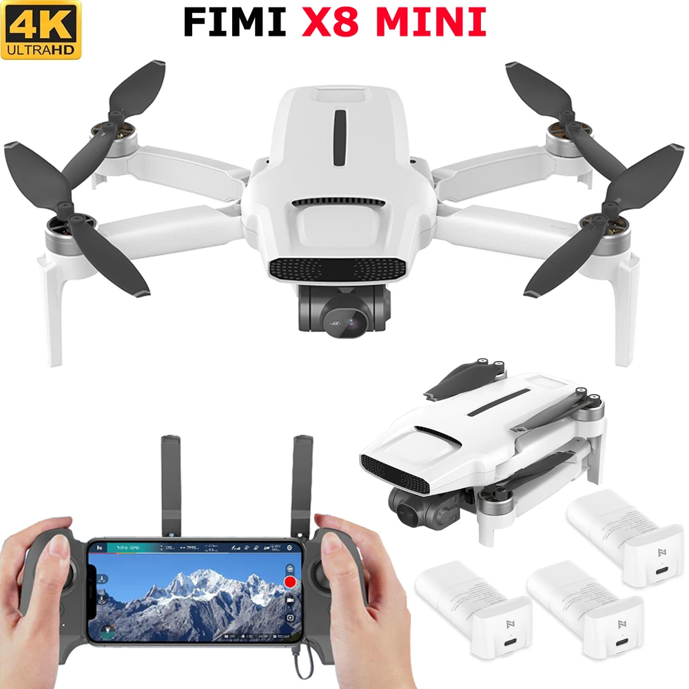 US $416.91 FIMI X8 Mini Drone GPS Wifi 58G 4K HD Camera professional 8KM Remote Control Quadcopter 258g Ultralight Foldable Helicopter