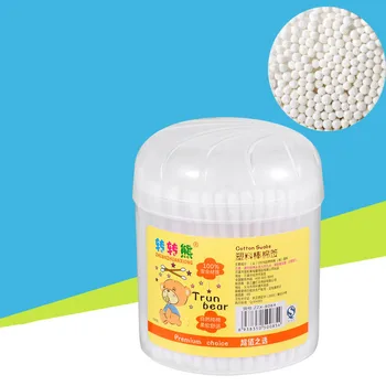 

200pcs/box Infant Sanitary Cotton Swabs Baby Cotton Plastic Sticks Baby Swabs