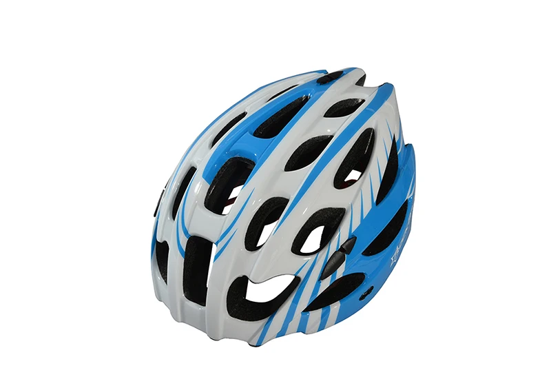 ROCKBROS Pro велосипедный шлем с визером Сверхлегкий EPS+ PC интегрально-Формованный MTB дорожный велосипед шлем 28 вентиляционных отверстий велосипедный шлем 57-62 см - Цвет: White Blue