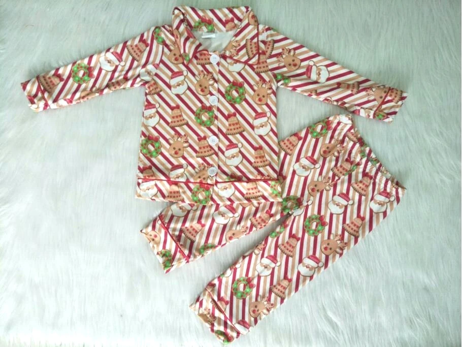 

Fashion christmas deer man outfits baby girls boys top+cute cartoon pants 2 pcs set kids children's clothing pajamas gxj