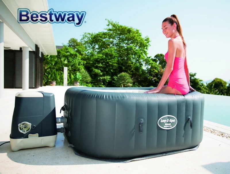 54138 BestWay 180x180x71 см Hawaii HydroJet Pro SPA 71x71x2" Lay-Z-Spa квадратный надувной массажный спа семейный бассейн с подогревом