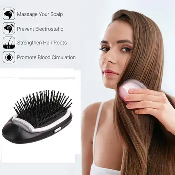 

Portable Electric Ionic Hair Modeling Brush Negative Ions Hair Comb Brush Straight Hair Styling Hairbrush