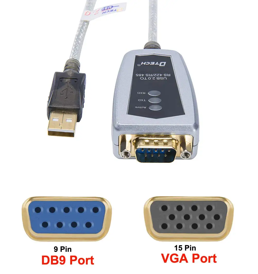 USB к RS485 RS422 последовательный конвертер Кабель-адаптер FTDI чип для Windows 10 8 7, XP и Mac