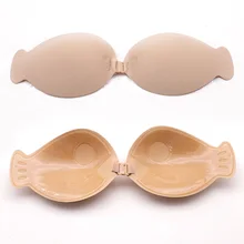 Рыбий Тип Женский силиконовый летний невидимый белье цельный пуш-ап без бретелек Женский бюстгальтер собрать пряжку наклейка на грудь сексуальный