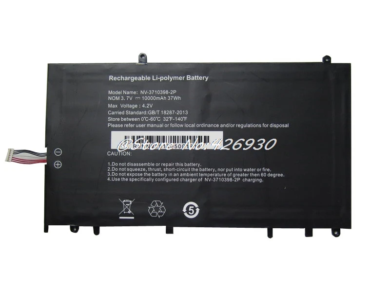 Battery VER2 Ноутбук Батарея для Ematic EWT147 EWT144BL EWT144 EWT144WH EWT147RD 3,7 V 10000 мА/ч, 37WH - Цвет: Battery VER2