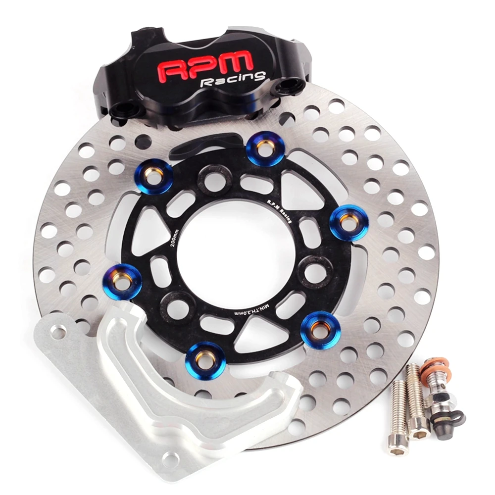 Motorcycle Scooter Brake Calipers 82mm With Brake Disc Adapter Bracket 200mm For Honda Dio Yamaha Aerox BWS RSZ disc brake caliper motorcycle brake disc