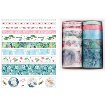 

10Pcs/Set Decorative Kawaii Washi Tape Set Japanese Paper Stickers Japanese Stationery Scrapbooking Supply