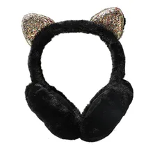 Регулируемые теплые наушники из искусственного меха для женщин, зимние теплые женские Мультяшные уши, дизайнерские ветрозащитные теплые наушники, мягкие наушники